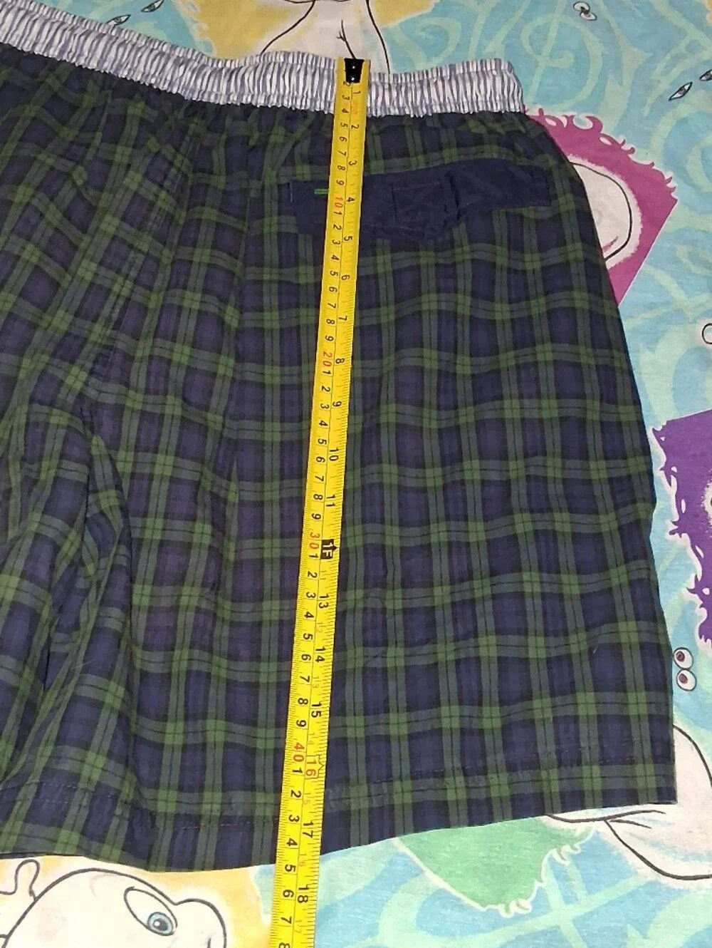 90s Tommy Hilfiger Flag Plaid Board Vintage Swim Shorts Trunks